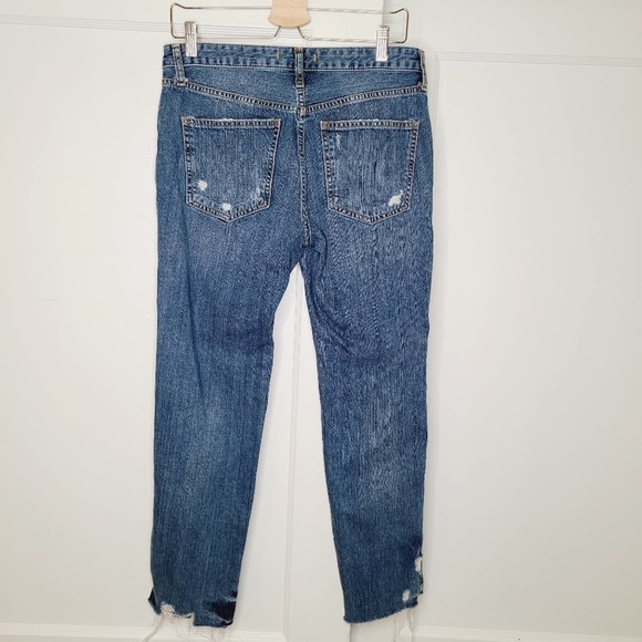 Free People Distressed Button Fly Boyfriend Jeans - Picture 3 of 10